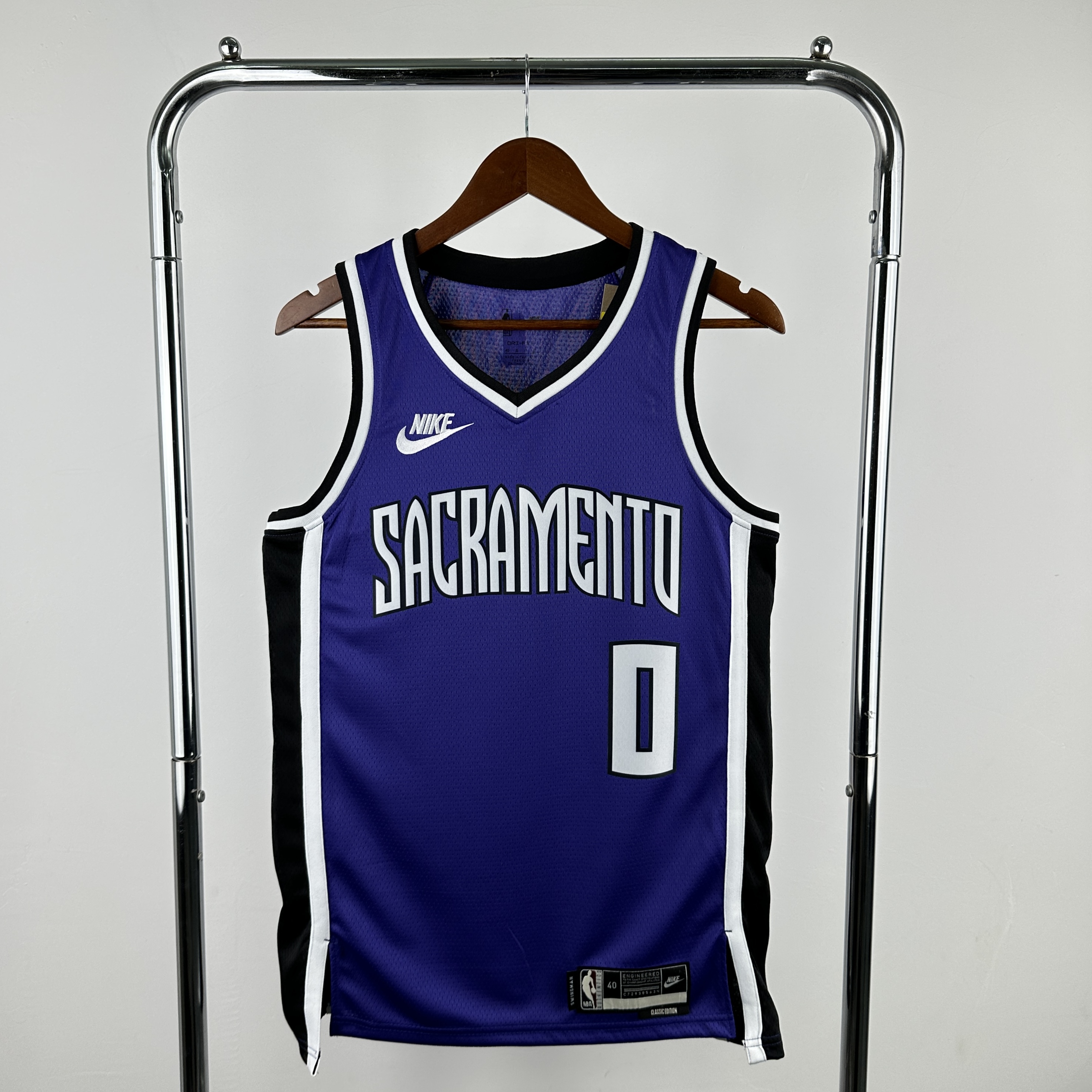 Men Sacramento Kings #0 Monk Purple Throwback Season Nike 2025 NBA Jersey->sacramento kings->NBA Jersey